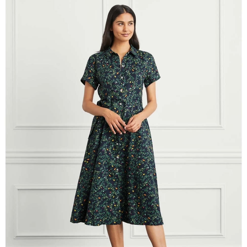 Hill House The Lily Dress- Midnight Garden Linen